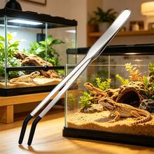 水族造景必備 25cm/9.84IN 直頭水族修剪工具 24cm/9.65IN 彎頭不鏽鋼水草鑷子 水草種植工具 水族清潔套組 爬蟲蜥蜴餵食夾附PVC保護套 - C-銀色 - 查看 15