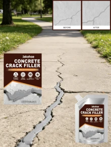 Jakehoe Concrete Crack Filler, Self-Leveling Formula Easily Fills Floor Gaps, Seals Waterproof And Resistant To Cracking, Suitable For Driveways, Sidewalks, Patios, Basements And Other Indoor/Outdoor Scenarios, High Elasticity Material Can Adapt To Slight Deformation, Mild Odor User-Friendly, Simple Operation Without Complex Tools, Quickly Repairs Concrete Surface Defects, Restores Site Flatness. - A - View 2
