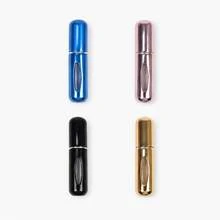New 5ml Bottom-Refill Perfume Spray Bottle Aluminum Reusable Portable Travel Cosmetic Fragrance Dispenser - Pack Of 4 (Black, Blue, Gold, Pink) - View 3