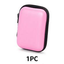 4 piezas/2 piezas/1 pieza Caja de almacenamiento portátil de carcasa dura, bolsa organizadora electrónica mini con cremallera y bolsillo de malla, bolsa de almacenamiento compacta para auriculares, cables y cargadores, bolsa portátil de viaje, adecuada para auriculares, cables USB, accesorios pequeños, almacenamiento en escritorio y bolsa - Multicolor - Ver 14