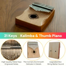 Piano Jempol Kayu 21 Kunci, Kalimba Warna Kayu Alami, Alat Musik Petik Jari Portabel, Cocok Untuk Pertunjukan Pesta, Hadiah Festival, Dan Pemula Dalam Musik - View 2