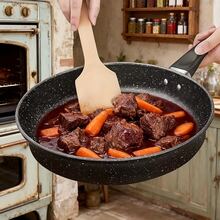 1pc 22/24/26/28cm Frying Pan, Reinforced Non-Stick Coating, Non-Stick Frying Pan, Stir-Fry Pan And Wok, Grill, Chef's Pot, Non-Stick Aluminum Frying Pan, Suitable For Gas And Induction Stoves, Cookware, Kitchen Utensils, Kitchen Supplies, Kitchenware, Scratch-Resistant, Easy To Clean, Perfect For Steak And Vegetables, Tableware, Egg Frying Pan, Chef's Pot, Vegetable Pot - Black - View 5