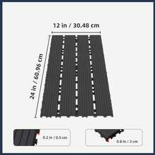 12x24 Inch Interlocking Outdoor Plastic Floor Tiles, 10/20 Pieces Per Pack With Corner Pieces And Edge Strips, Snap-Fit ​​Splicing System, Heat-Resistant And Slip-Resistant, Suitable For Indoor And Outdoor Spaces. - Long Floor - View 2