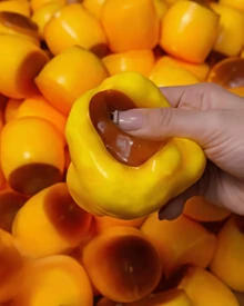 Non‑Rebound Slow Rising Caramel Pudding Stress Ball, Soft Crispy Bead Filled Sticky Silicone Squeeze Toy, Realistic Food Dessert Handmade Fidget Toy For Adult Anxiety Relief & Party Favors, Kawaii, Gift Ideas - 1pc-yellow - View 8