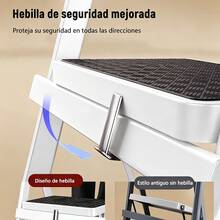 Portable 5-Step Tubular Folding Ladder - White - View 8