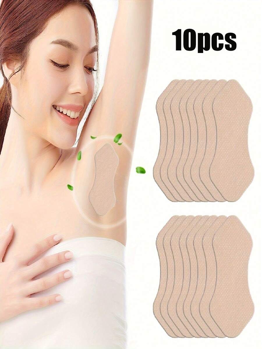 1/10pcs Invisible Self-Adhesive Sweat Absorbing Pads, Neutralize Odor - Disposable Underarm Pads, Seamless, Perfect For Underarms And Feet - Ideal For Gym, Travel, Daily Use - Suitable For All Genders - Multicolor - View 1