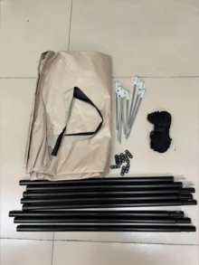 2026 New Black PVC Tent, Outdoor Camping Picnic Sunshade Tent Fabric, Waterproof Camping Gazebo, Quick-Open Windproof Large Sunshade Canopy - Multicolor - View 9