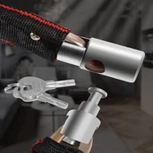 1 buah Gembok Rantai Stainless Steel, Gembok Sepeda Anti-Pencurian untuk Sepeda Balap dan Sepeda Gunung, Lebih Ringan dan Lebih Aman - kunci rantai - View 8