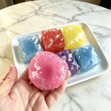 逼真起司冰淇淋透明質感多色成人紓壓玩具，流體起司捏捏樂，多色起司捏捏樂，方形與圓形起司捏捏樂，冰透起司捏捏樂，起司冰淇淋壓力球 - 彩色 - 查看 3