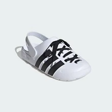 Adidas Adilette Clog 2.0  Unisex Cloud White / Core Black / Gold Metallic JR4027 - 黑與白 - 查看 6