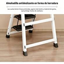 Portable 5-Step Tubular Folding Ladder - White - View 6