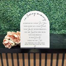 Elegant Acrylic Wedding Memorial Table Sign With Stand - Love Memory Decor, Modern Rustic Design, High-Quality Printed Text, Wedding Memorial Decoration | Sincere Tribute | Clear Readable Text, Anniversary Decoration Halloween Christmas Decor - View 5
