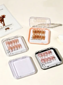 10pcs Nail Art Storage Boxes, Nail Tip Storage Boxes, Nail Display Boxes, Nail Tool Storage Boxes, Nail File Storage, Cosmetic Storage Boxes, Travel Storage Boxes, Toiletry Bags, Desktop Storage Boxes, Makeup Accessories, Jewelry Boxes, Women's Gifts, Holiday Gifts,Bedroom Room Decor,Back To School - View 7