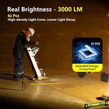 Rechargeable Cordless Magnetic LED Work Light (With Magnetic Base And Hook) - Portable Mechanic Light, Adjustable Brightness, Suitable For Car Repair, Workshop, Emergency, Under Hood And Outdoor Use - Multicolor - View 5