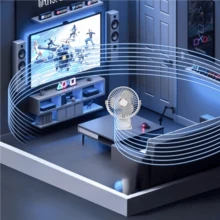 OBOVAY 2026款 USB充電迷你風扇 附LED時尚小夜燈，長效續航、強勁風力，涼爽舒適，露營車露營、野餐、戶外運動、跑步、辦公室、旅行必備，送禮佳品，800mAh - 顏色隨機 - 查看 4