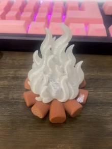 3D-Printed Luminous Flame, Creative Imitation Fire, Halloween Decor Props & Ornaments, An Excellent Gift Option For Presents - A - View 2