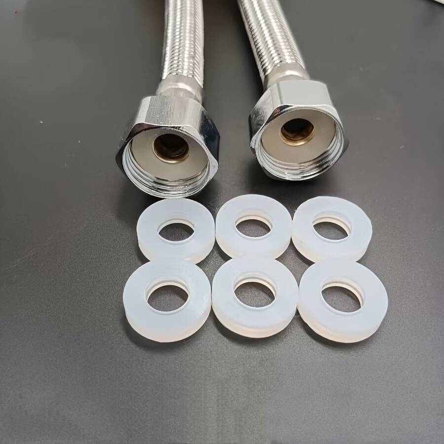[50pcs Leak-Proof Silicone Gaskets]10/20/30/40/50pcs White Silicone Sealing Leak-Proof Gaskets For Household Pipe Fittings, Suitable For 1/2 Inch Pipe Sealing Silicone Rings, Hot And Cold Silicone Rings, Drainage Connection Explosion-Proof Heat-Resistant Leak-Proof Silicone Gaskets