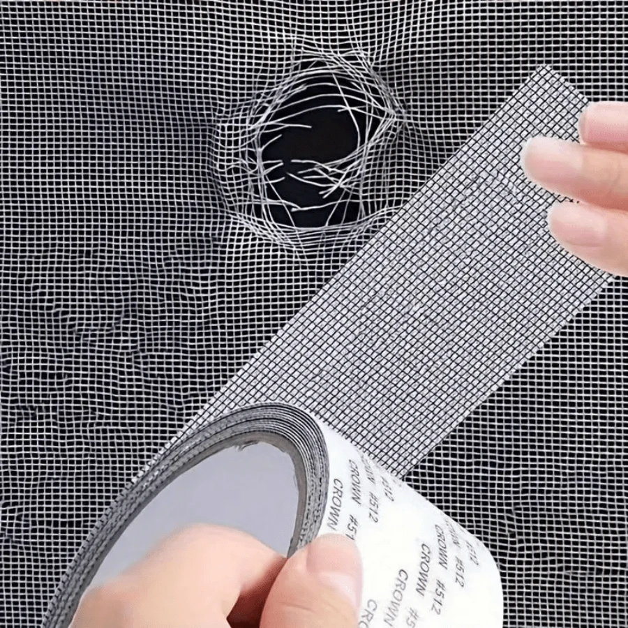Window Mesh Repair Tape, Self-Adhesive Strong Mesh Patch, 5cm Wide X 2m Long, Ideal For Hole Repairs, Durable Window Covering Fix - Multicolor - View 1