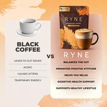 RYNE Mushroom Coffee 2-Pack Bundle, Bright & Smooth Flavor Mushroom Infused Instant Coffee, Bulk Natural Coffee Powder Set For Daily Use - 60份 - 查看 6