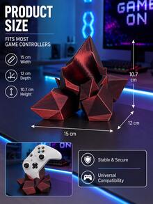 Dudukan Kontroler Kristal, Dudukan Kontroler Game & Ponsel 2-in-1 untuk Meja, Dudukan Display Gamepad Universal, Organizer Meja Dekorasi Ruang Gaming Cetak 3D Geode, Aksesoris Kontroler Video Game, Hadiah Gamer Keren untuk Pria dan Anak Laki-laki - View 9