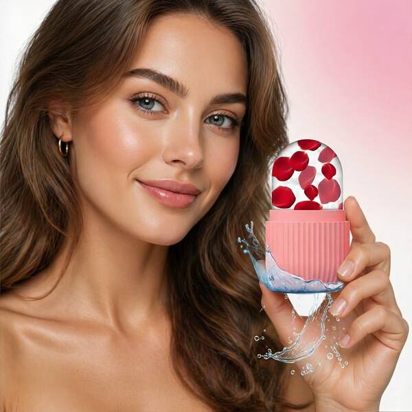 Silicone Ice Massage Roller, Silicone Facial Massage Tool, Watermelon Ice Roller, Silicone Ice Roller, Facial Massage Ice Mold, Striped Facial Ice Roller, Ice Roller Facial Massager. Suitable For Face, Eyes And Neck; Ice Skincare, SPA, Self-Care, Skincare Tools, Facial Care, Beautician Supplies, Massage, Facial Massage Tools, Facial Roller, Ice Roller. Facial Ice Mold, Reusable Silicone Ice Mold (Without Dried Flowers), Portable Facial Ice Tool, Shrink Pores, Reduce Swelling, Home Facial Care Accessories.