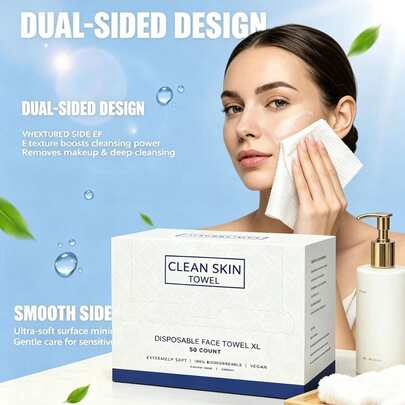 200/150/100/50 miếng khăn mặt dùng một lần, khăn lau khô mềm dày, khăn mặt dịu nhẹ, phù hợp cho da nhạy cảm, tẩy trang và vật dụng du lịch thiết yếu