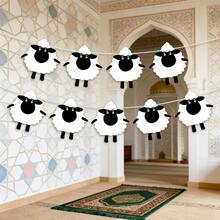 1 Set Cartoon Sheep Party Banner, Baby Room Decoration And Baptism Garland - View 7