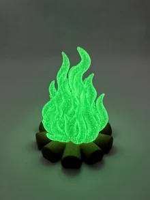 3D-Printed Luminous Flame, Creative Imitation Fire, Halloween Decor Props & Ornaments, An Excellent Gift Option For Presents - A - View 4