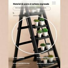 Portable 5-Step Tubular Folding Ladder - Black - View 8