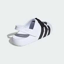 Adidas Adilette Clog 2.0  Unisex Cloud White / Core Black / Gold Metallic JR4027 - 黑與白 - 查看 7