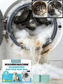 jakehoe Washing Machine Cleaning Tablets, Gentle Cleaning Of Dirt, Limescale And Odor For Daily Home Use On Drum Washing Machines - Solid State - View 2