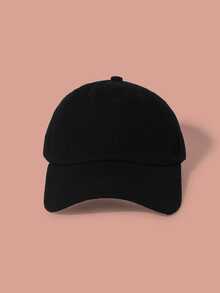1/2 piezas Gorra de béisbol de unicolor minimalista con protección solar para hombres, uso casual diario - Negro - Ver 4