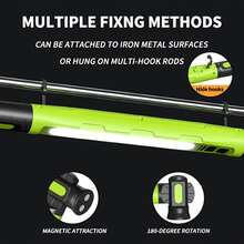 Rechargeable Cordless Magnetic LED Work Light (With Magnetic Base And Hook) - Portable Mechanic Light, Adjustable Brightness, Suitable For Car Repair, Workshop, Emergency, Under Hood And Outdoor Use - Multicolor - View 6