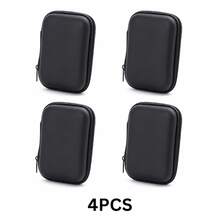 4 piezas/2 piezas/1 pieza Caja de almacenamiento portátil de carcasa dura, bolsa organizadora electrónica mini con cremallera y bolsillo de malla, bolsa de almacenamiento compacta para auriculares, cables y cargadores, bolsa portátil de viaje, adecuada para auriculares, cables USB, accesorios pequeños, almacenamiento en escritorio y bolsa - Multicolor - Ver 10