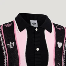 Adidas Originals X Loose Fit Polo Neck Sports Knit Cardigan Short Sleeve Sweater Sweater Men - 彩色 - 查看 7
