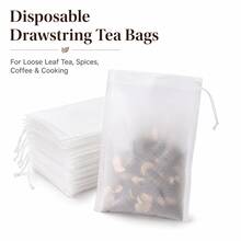 一次性抽繩空茶包,適用於散裝葉茶、香料包、沐浴、烹飪與咖啡濾袋 - 彩色 - 查看 8