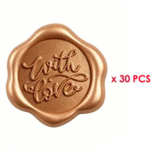 30入 自黏式蠟封貼紙 禮物婚禮邀請函信封封口貼-With Love - 有愛 - 查看 8
