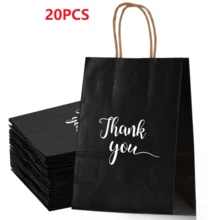 12個白色禮物袋，印有「Thank You」字樣，8.6英吋可重複使用亮面派對禮物袋，適用於聖誕節、生日、嬰兒派對、婚禮和購物 - 查看 21