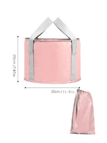 1pc Mini Portable Insulated Foot Bath Basin - 11 Inch Base - Suitable For Home Spa And Outdoor Use. Foldable Design; Comes With A Portable Foot Bath Bag With Handle. Shallow Basin Design, Water To Ankle. - Multicolor - View 13