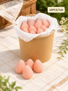 10pcs/Bucket Fruit Shaped Soy Wax Melts, Scented Wax Cubes For Wax Warmer And Candle Warmer Lamp, Strawberry Orange Style Home Fragrance, Summer Picnic Decor, Room Decor, Fall Decor, Birthday Gift, Summer Gift, Gifts For Women - B - View 13