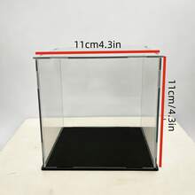 Collectible Display Case, Assembled Transparent Acrylic Box, Alternative To Glass Box, Used For Displaying Figures, Home Storage And Organizing Toys(Subject To The Dimensions Shown In The Pictures) - Black - View 7