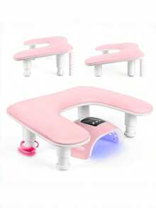 Suporte de Apoio para Braço de Nail Art, Apoio de Mão em Forma de U Ajustável, Ferramenta de Unhas em Couro PU Rosa, Suporte Portátil para Mesa de Unhas, Adequado para Aplicação de Unhas em Gel, Design de Nail Art, Salão de Unhas e Pedicure/Manicure em Casa, Ideal para Técnicos de Unhas Profissionais, Iniciantes, Proprietários de Salão de Unhas, Presente Perfeito para Natal, Dia das Mães, Dia dos Namorados - Multicolorido - Visão 10
