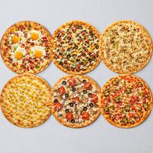1 Set 6pcs Realistic Pizza Food Round Coasters, Italian Style Fun Creative Design, Heat Resistant Insulation Pads, Home Kitchen Tabletop Decor, Suitable For Restaurant Party Pizza Lovers Gift Arrangement - Multicolor - View 12