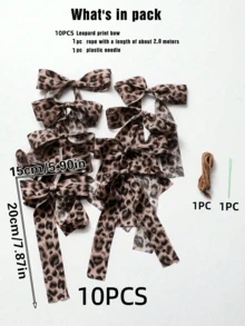 1/3件豹紋緞帶蝴蝶結掛旗豹紋橫幅，性感裝飾，適用於單身女派對、生日派對裝飾、叢林主題活動、居家牆面裝飾、臥室客廳節日裝飾、DIY手工藝材料 - 豹紋款 - 查看 5