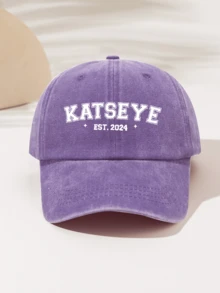 1pc Washed Baseball Cap Unisex Fashion Essential Highly Attractive All-Season Decorative "KATSEYE 2024" Printed Pattern, Gift For Family And Friends, Lightweight And Portable Washed Baseball Cap - Washed Cap - View 2