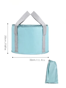 1pc Mini Portable Insulated Foot Bath Basin - 11 Inch Base - Suitable For Home Spa And Outdoor Use. Foldable Design; Comes With A Portable Foot Bath Bag With Handle. Shallow Basin Design, Water To Ankle. - Multicolor - View 14