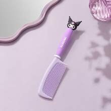 MINISO 三麗鷗 Kuromi 紫色髮梳 可愛卡通長柄梳結造型梳 日常護髮美妝工具 - 紫色 - 查看 6