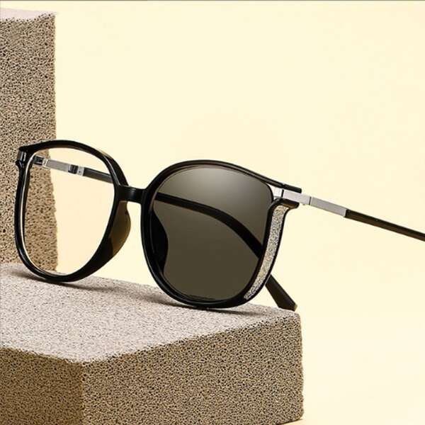 1 Pair Women's Mirrored Metal Cat Eye Vacation Style Fashion Elegant Retro Minimalist Eyeglasses, Suitable For Hiking, Cycling, Camping, Beach Vacation