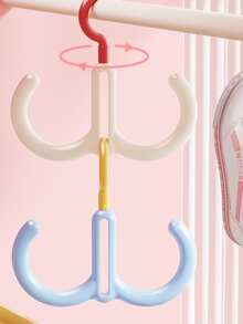 1pc Shoe Drying Hook, Dopamine Color 360° Rotating Stackable Detachable Color-Block Hat & Bag Hook, Rotating Linked Hook, Bag Rack, Multi-Functional Home Underwear & Hat Hook, Drill-Free Storage Rack - Multicolor - View 10