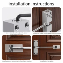 Automatic Door Closer, Rebound Door Closer, Anti-Collision Device, Wooden Door Buffer, Simple Home Silent Door Closer - A - View 10